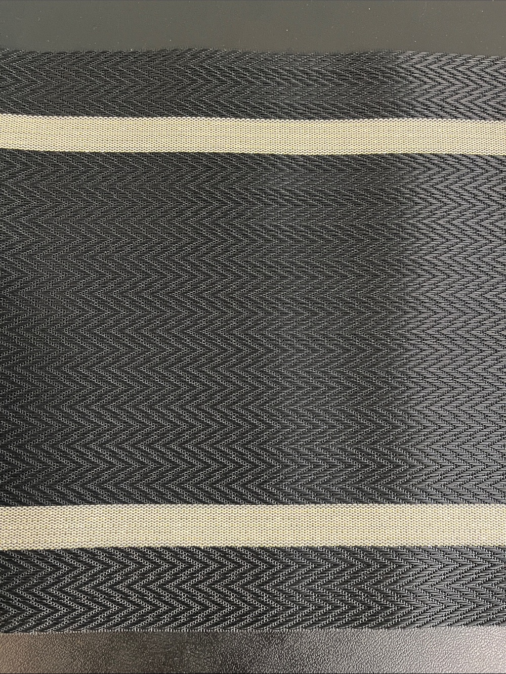 Fave Vinyl Table Runner - Black and Metallic Gold